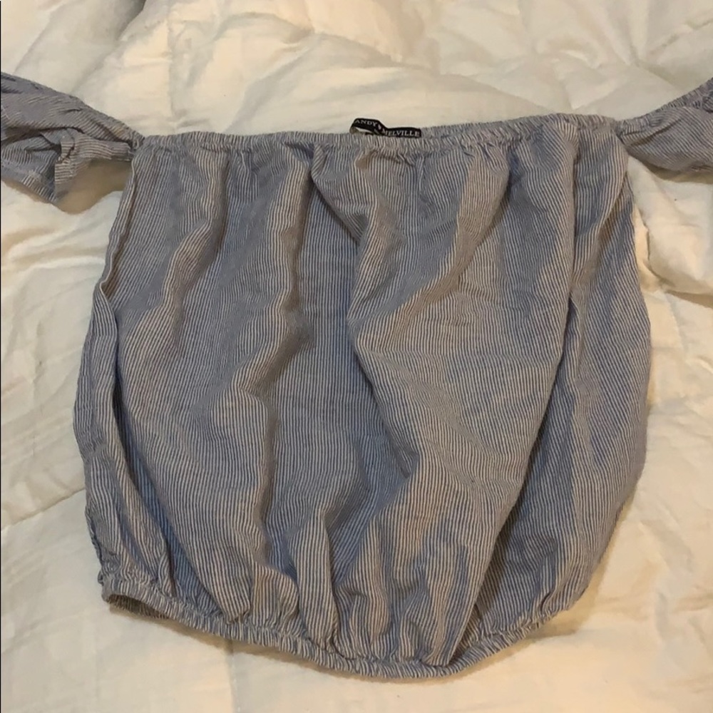 brandy melville pinstripe crop top